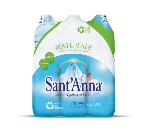 Sant'Anna Blister d'Acqua Minerale Naturale Confezione da 6 Bottiglie di Plastica Ciascuna da 1.5 Litri