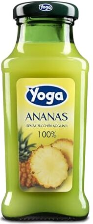 Yoga Succo di Frutta Ananas 100% Confezione da 12 Bottiglie da 200 ml