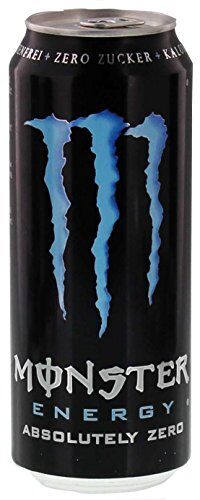 Monster Cable Energy Drink 'Absolutely Zero' 12 X 0,5L Dose (Zucchero libero)