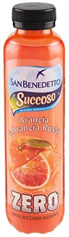 San Benedetto 12x  Succoso Zero Senza Zucchero Arancia e Arancia Rossa Bottiglia PET 400ml Lt Succo di Frutta no Zucchero