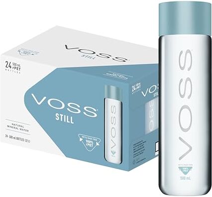 Voss Water Still 500 ml, acqua minerale naturale, confezione da 24 (usa e getta, 24 x 500 ml)