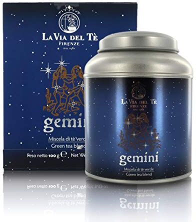 Via Gemini, Miscela di Tè Verdi Profumata, Barattolo di Latta, 100g (Serie Costellazioni)