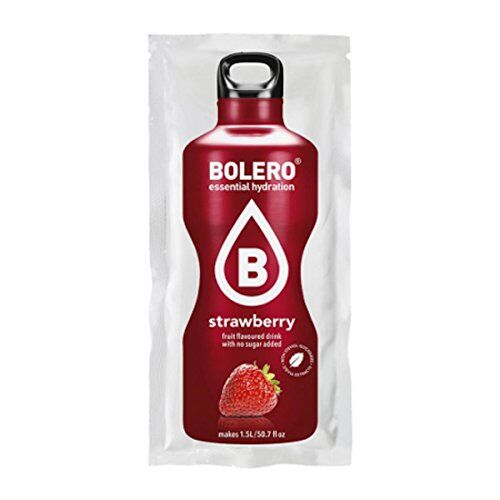Bolero Drinks 24 bustine da 9 grammi gusto STROWBERRY Preparato istantaneo per Bevande con Stevia e Vitamina C e Senza Zucchero