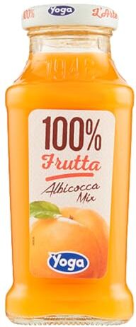 Yoga Succo di Frutta Albicocca 100% Confezione da 12 Bottiglie da 200 ml