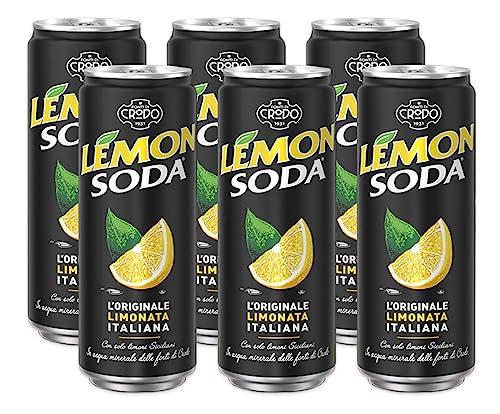 CAIYA 6X Lemonsoda L'Originale Limonata Italiana Lemon Soda 330ml [6 Lattine] Drink Summer 2023