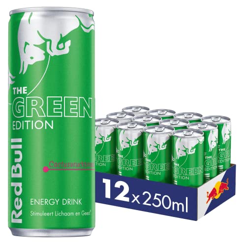Bull Energy Drink Green Edition, Cactus, confezione da 12-12 x 250ml I Bevanda energetica con gusto estivo di cactus I Stimola Corpo e Spirito