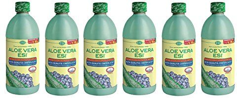 ESI ALOE VERA CON SUCCO DI MIRTILLO 6 CONFEZIONI DA 1000ML depurativa e con 7000 mg/litro di polisaccaridi