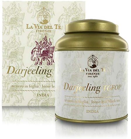 Via Darjeeling TGFOP, Tè Nero Indiano, Barattolo di Latta, 100g