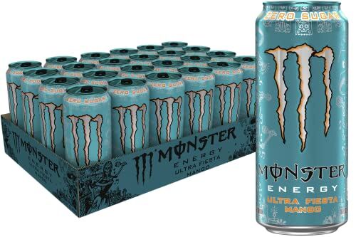 Monster Cable Ultra Fiesta, Bevanda energetica senza zucchero, 453,6 g (confezione da 24)