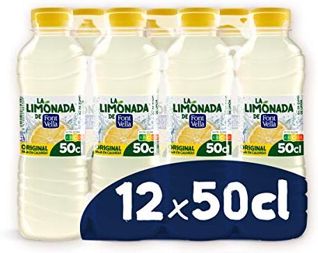 La Limonada de Font Vella Acqua minerale naturale, con succo di limone, 12 x 50 cl