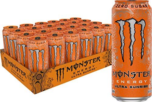 Monster Cable Ultra Sunrise, bevanda energetica senza zucchero, 16 oz (confezione da 24)