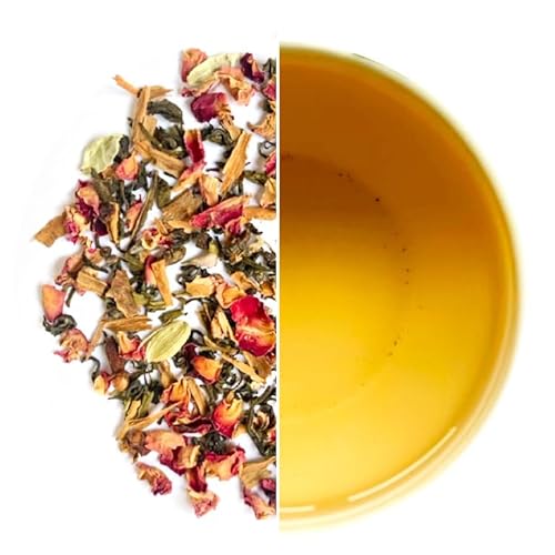 Generic Kashmiri Kahwa Tè indiano 100g con petalo di rosa, mandorle e tè verde