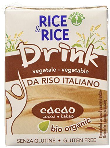 Probios Bevanda di Riso con Cacao con Cannuccia 200 ml, Confezione da 24 pezzi