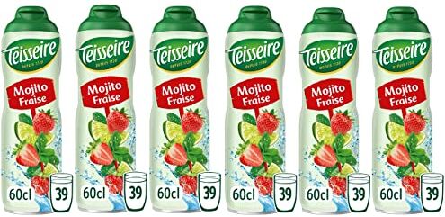 Teisseire Confezione da 6 sciroppi mojito fragola