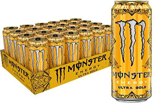 Monster Cable Ultra Gold, bevanda energetica senza zucchero, 453,6 g (confezione da 24)