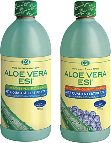 ESI Aloe Vera Succo [1+1] Mirtillo + Massima Forza 1000ml