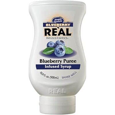 Reàl Infused Exotics , Blueberry, 500 ml, Sciroppo di Mirtilli, Vegano, Squeeze Bottle, Ideale per Cocktail, Frullati, Topping e Smoothie Reàl Infused Exotics , Blueberry, 500 ml, Sciroppo di Mirtilli, Vegano, Squeeze Bottle, Ideale per Cocktail, Frullati, Topping e Smoothie