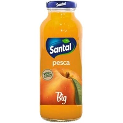 Santal Succo di Frutta Big Pesca Ingredienti 100% di Origine Naturale Confezione da 12 Bottiglie in Vetro da 250ml Santal Succo di Frutta Big Pesca Ingredienti 100% di Origine Naturale Confezione da 12 Bottiglie in Vetro da 250ml