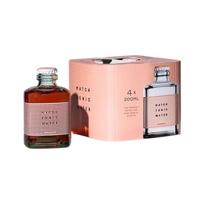 MATCH TONIC WATER Match Tonic Floral, Acqua Tonica, 4 bottiglie da 200ml, per Gin Tonic Floreali, con Note di Lavanda, di Fiori d'Arancio e di Gelsomino, Basso Contenuto di Zucchero, Materiale 100% Riciclato MATCH TONIC WATER Match Tonic Floral, Acqua Tonica, 4 bottiglie da 200ml, per Gin Tonic Floreali, con Note di Lavanda, di Fiori d'Arancio e di Gelsomino, Basso Contenuto di Zucchero, Materiale 100% Riciclato