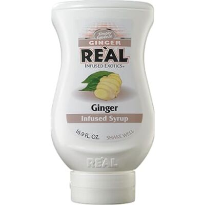 Reàl Infused Exotics , Ginger, 500 ml, Sciroppo con Zenzero, Vegano, Squeeze Bottle, Ideale per Cocktail, Moscow Mule, Dessert e Ricette Reàl Infused Exotics , Ginger, 500 ml, Sciroppo con Zenzero, Vegano, Squeeze Bottle, Ideale per Cocktail, Moscow Mule, Dessert e Ricette