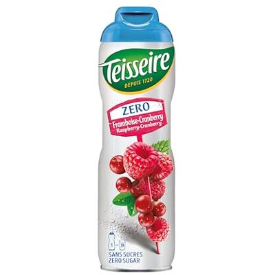 Teisseire Sciroppo di Lampone Cranberry Zero Zuccheri per Bevanda Rinfrescante, Cocktail, Bottiglia da 60 cl Teisseire Sciroppo di Lampone Cranberry Zero Zuccheri per Bevanda Rinfrescante, Cocktail, Bottiglia da 60 cl