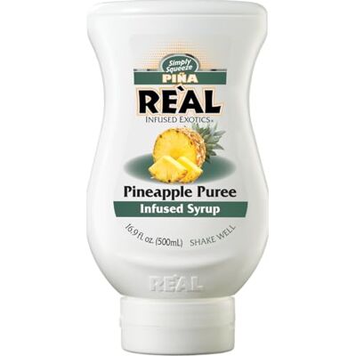 Reàl Infused Exotics , Pineapple, 500 ml, Sciroppo di Ananas della Costa Rica, Vegano, Squeeze Bottle, Ideale per Cocktail Tropicali, Frullati, Dessert e Topping Reàl Infused Exotics , Pineapple, 500 ml, Sciroppo di Ananas della Costa Rica, Vegano, Squeeze Bottle, Ideale per Cocktail Tropicali, Frullati, Dessert e Topping