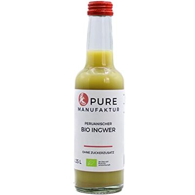 Pure – Zenzero biologico peruviano di alta qualità senza zucchero e additivi artificiali, 100% biologico (DE-ÖKO-005), 250 ml Pure – Zenzero biologico peruviano di alta qualità senza zucchero e additivi artificiali, 100% biologico (DE-ÖKO-005), 250 ml