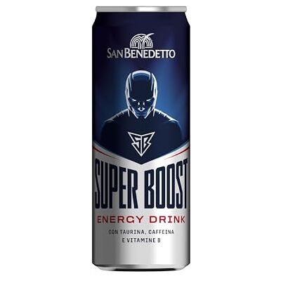 San Benedetto , Super Boost Energy Drink, 330 ml, Bevanda Energetica Rinfrescante, con Caffeina e Taurina, Zero Zuccheri Aggiunti, un' Alternativa al Caffè Fresca e Gustosa San Benedetto , Super Boost Energy Drink, 330 ml, Bevanda Energetica Rinfrescante, con Caffeina e Taurina, Zero Zuccheri Aggiunti, un' Alternativa al Caffè Fresca e Gustosa
