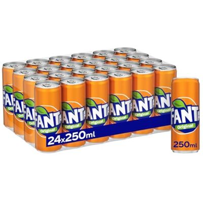 Fanta Original Gusto di Arancia – 24 Lattine da 250 ml, con Succo di Arance Italiane, Senza Aggiunta di Conservanti, Lattina 100% riciclabile, Gusto Rinfrescante, Bevanda Analcolica Frizzante Fanta Original Gusto di Arancia – 24 Lattine da 250 ml, con Succo di Arance Italiane, Senza Aggiunta di Conservanti, Lattina 100% riciclabile, Gusto Rinfrescante, Bevanda Analcolica Frizzante