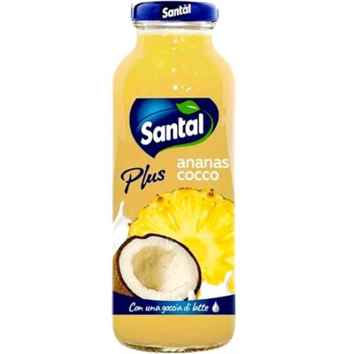 Santal Plus Succo 100% Frutta Ananas Cocco Con una Goccia di Latte Confezione da 24 Bottiglie da 250 ml… Santal Plus Succo 100% Frutta Ananas Cocco Con una Goccia di Latte Confezione da 24 Bottiglie da 250 ml…
