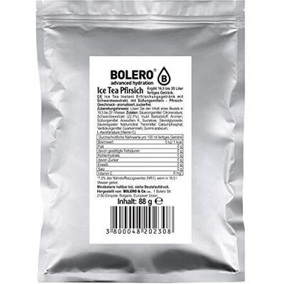 Bolero Drink 100 g di borsa sufficiente per 20-25 litri di bevanda senza zucchero ideale per palestre, case di riposo e scuole diversi sapori (Tè Freddo Pesca) Bolero Drink 100 g di borsa sufficiente per 20-25 litri di bevanda senza zucchero ideale per palestre, case di riposo e scuole diversi sapori (Tè Freddo Pesca)
