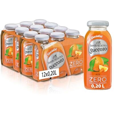 San Benedetto , Succoso Zero Bar Specialist ACE, 12x200 ml, Bevanda a base frutta Leggera e gustosa, Senza Zuccheri aggiunti San Benedetto , Succoso Zero Bar Specialist ACE, 12x200 ml, Bevanda a base frutta Leggera e gustosa, Senza Zuccheri aggiunti