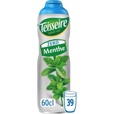 Teisseire Zero Zuccheri, Sciroppo di Menta Verde per Bevanda Rinfrescante, Cocktail, Bottiglia da 60cl Teisseire Zero Zuccheri, Sciroppo di Menta Verde per Bevanda Rinfrescante, Cocktail, Bottiglia da 60cl