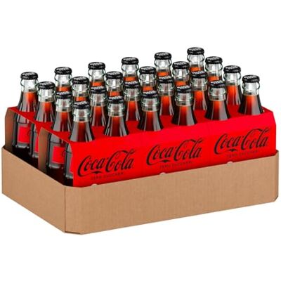 Coca-Cola Zero Zuccheri, Tutto il Gusto della Formula Senza Calorie, Bottiglia in Vetro 100% riciclabile 24 Bottiglie da 200 ml Coca-Cola Zero Zuccheri, Tutto il Gusto della Formula Senza Calorie, Bottiglia in Vetro 100% riciclabile 24 Bottiglie da 200 ml