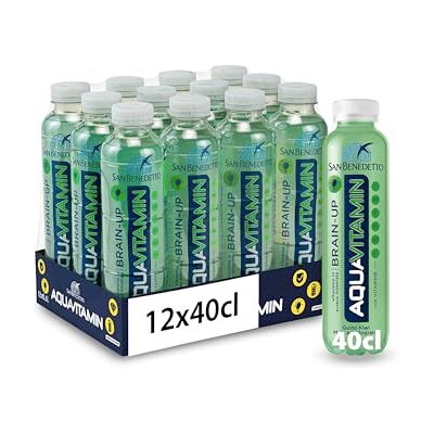 San Benedetto Aquavitamin BRAIN-UP Gusto Kiwi, Mela e Melograno, Bevanda con alto contenuto di Vitamina C, Vitamine in Acqua Minerale, 12x400 ml San Benedetto Aquavitamin BRAIN-UP Gusto Kiwi, Mela e Melograno, Bevanda con alto contenuto di Vitamina C, Vitamine in Acqua Minerale, 12x400 ml