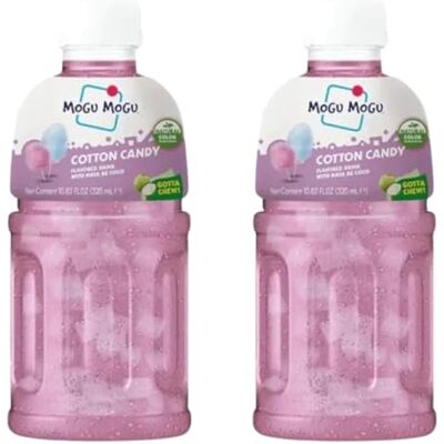 DISTRIBUZIONE 3D Cotton Candy Bevanda Rinfrescante con il 15% di NATA De Coco ricca di fibre naturali di frutta, senza conservanti aggiunti e coloranti Bottiglia da 320ml (2x, Cotton Candy) DISTRIBUZIONE 3D Cotton Candy Bevanda Rinfrescante con il 15% di NATA De Coco ricca di fibre naturali di frutta, senza conservanti aggiunti e coloranti Bottiglia da 320ml (2x, Cotton Candy)
