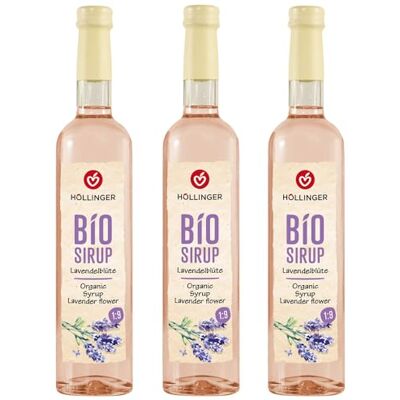 Höllinger Sciroppo di fiori di lavanda bio Organic Lavender Blossom Syrup, Vegan, Glass Bottle, Floral Flavor Höllinger Sciroppo di fiori di lavanda bio Organic Lavender Blossom Syrup, Vegan, Glass Bottle, Floral Flavor