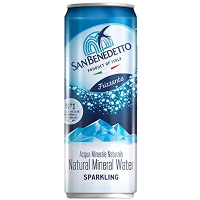 San Benedetto Acqua Minerale Frizzante in Lattina 24 Pezzi da 33 Cl Plastic Free Prodotto a Ridotto Impatto Ambientale San Benedetto Acqua Minerale Frizzante in Lattina 24 Pezzi da 33 Cl Plastic Free Prodotto a Ridotto Impatto Ambientale