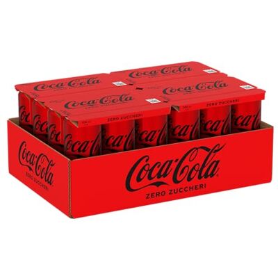 Coca-Cola Zero Zuccheri, Tutto il Gusto della Formula Senza Calorie, Lattina 100% riciclabile 24 Lattine da 330 ml Coca-Cola Zero Zuccheri, Tutto il Gusto della Formula Senza Calorie, Lattina 100% riciclabile 24 Lattine da 330 ml