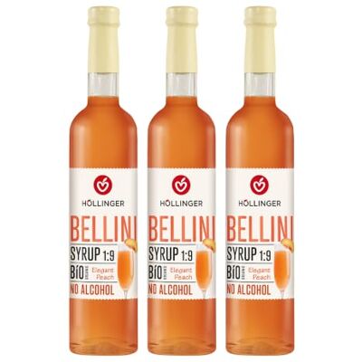 HÖLLINGER - JUST LOVING NATURE Höllinger Bellini Syrup 1:9, Bio Organic, Elegant Peach, No Alcohol HÖLLINGER - JUST LOVING NATURE Höllinger Bellini Syrup 1:9, Bio Organic, Elegant Peach, No Alcohol