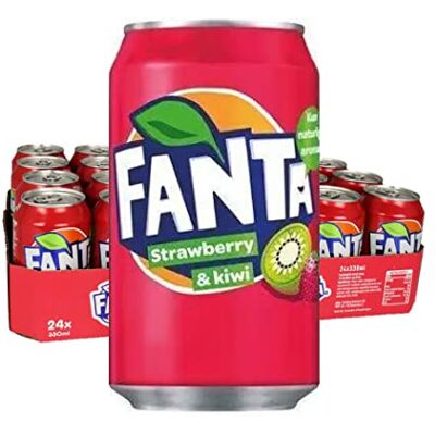 Fanta Strawberry & Kiwi blik 24x330 ml Fanta Strawberry & Kiwi blik 24x330 ml