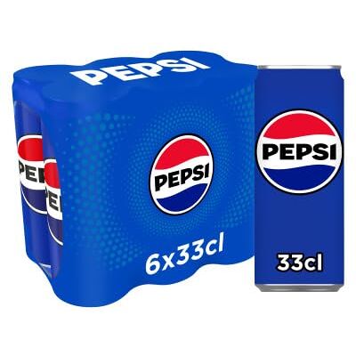 Pepsi Bevanda gassata con estratti vegetali 6 x 33 cl Pepsi Bevanda gassata con estratti vegetali 6 x 33 cl