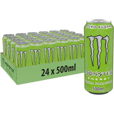 Monster Cable Energy Ultra Paradise – 24 Lattine da 500 ml, Energy Drink Zero Zuccheri e Poche Calorie, Bevanda Energetica dal Gusto Leggero e Rinfrescante di Kiwi e Lime Monster Cable Energy Ultra Paradise – 24 Lattine da 500 ml, Energy Drink Zero Zuccheri e Poche Calorie, Bevanda Energetica dal Gusto Leggero e Rinfrescante di Kiwi e Lime