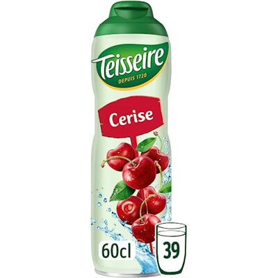 Teisseire Sciroppo di Ciliegia per Bevanda Rinfrescante, Cocktail, Bottiglia da 60 cl Teisseire Sciroppo di Ciliegia per Bevanda Rinfrescante, Cocktail, Bottiglia da 60 cl