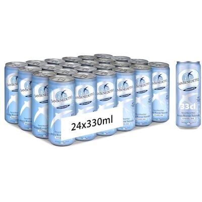 San Benedetto Acqua Minerale , Acqua minerale oligominerale Frizzante, Naturale, in Lattina, 24x33 cl San Benedetto Acqua Minerale , Acqua minerale oligominerale Frizzante, Naturale, in Lattina, 24x33 cl