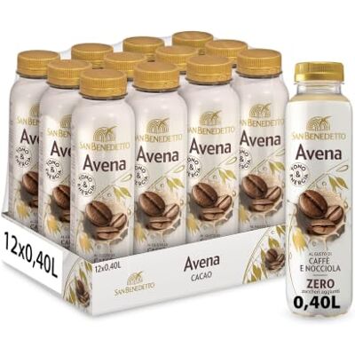 San Benedetto Avena al Gusto di Caffè e Nocciola. Bevanda vegetale gustosa e nutriente, Zero Zuccheri aggiunti, fonte di vitamine, 12x400 ml PET. San Benedetto Avena al Gusto di Caffè e Nocciola. Bevanda vegetale gustosa e nutriente, Zero Zuccheri aggiunti, fonte di vitamine, 12x400 ml PET.
