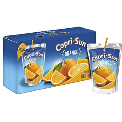 Capri Sun Succo d'Arancia Bevanda 200 Ml (confezione da 40) Capri Sun Succo d'Arancia Bevanda 200 Ml (confezione da 40)