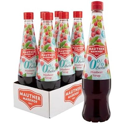 Mautner Markhof 0% sciroppo di lampone, senza aggiunta di zucchero, 0,7 l, 6 pezzi Mautner Markhof 0% sciroppo di lampone, senza aggiunta di zucchero, 0,7 l, 6 pezzi