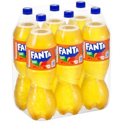 Fanta Original Gusto di Arancia, con Succo di Arance Italiane, Senza Aggiunta di Conservanti, Bottiglia PET 100% riciclabile, Gusto Rinfrescante, Bevanda Analcolica Frizzante – 6 Bottiglie da 1.5 L Fanta Original Gusto di Arancia, con Succo di Arance Italiane, Senza Aggiunta di Conservanti, Bottiglia PET 100% riciclabile, Gusto Rinfrescante, Bevanda Analcolica Frizzante – 6 Bottiglie da 1.5 L