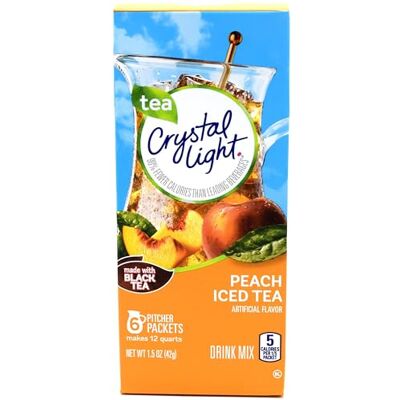 Crystal Light Peach Tea Drink Mix (12-quart), 1.5-ounce Packages (Pack of 2) Crystal Light Peach Tea Drink Mix (12-quart), 1.5-ounce Packages (Pack of 2)